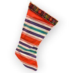 Christmas stocking made from dutch heritage fabric